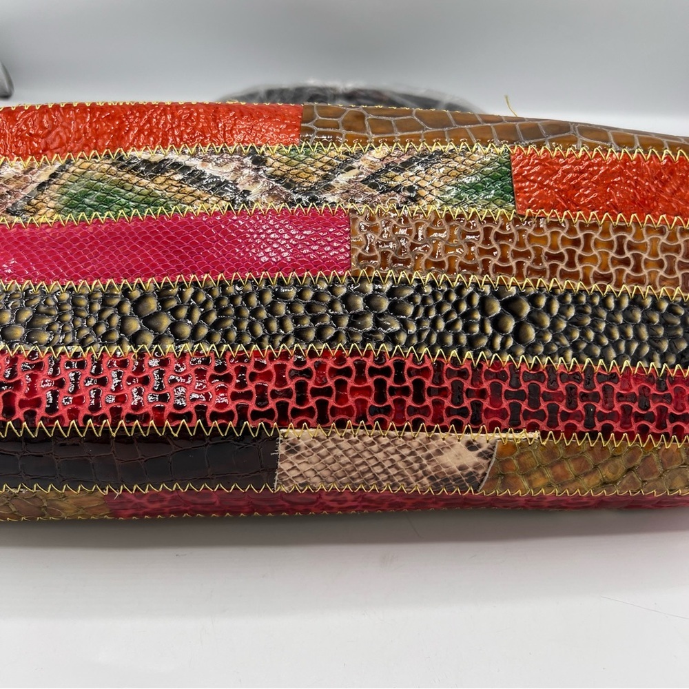 Multicolor Patchwork Leather Bag NWT - image 5